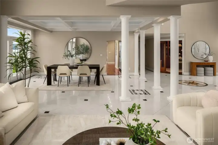 Statement living spaces throughout.