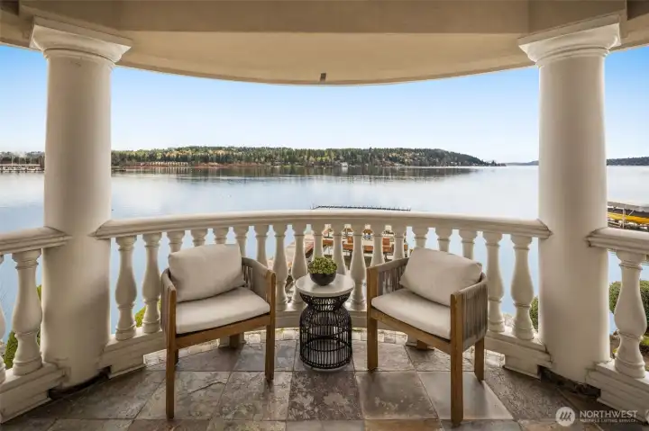 Quiet mornings overlooking Lake Washington from your private balcony.