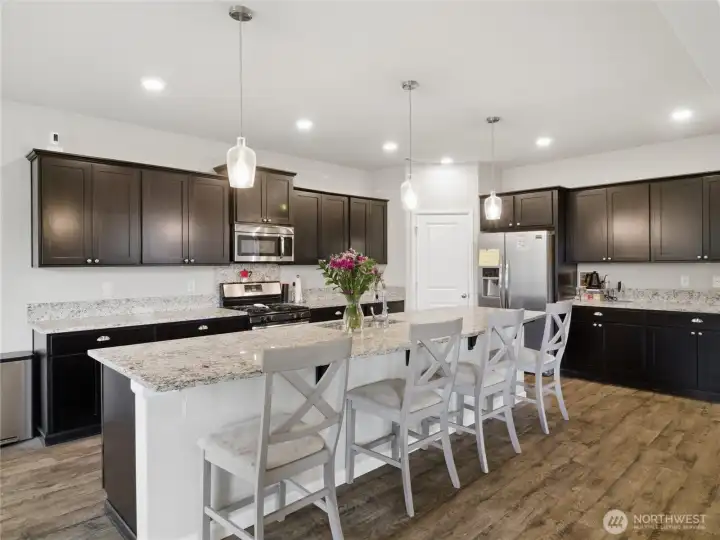 A dream kitchen with a oversized island