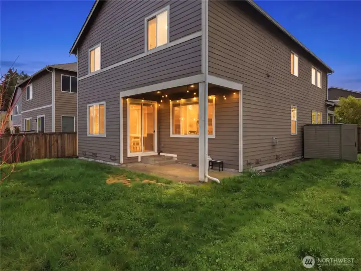 A covered patio space