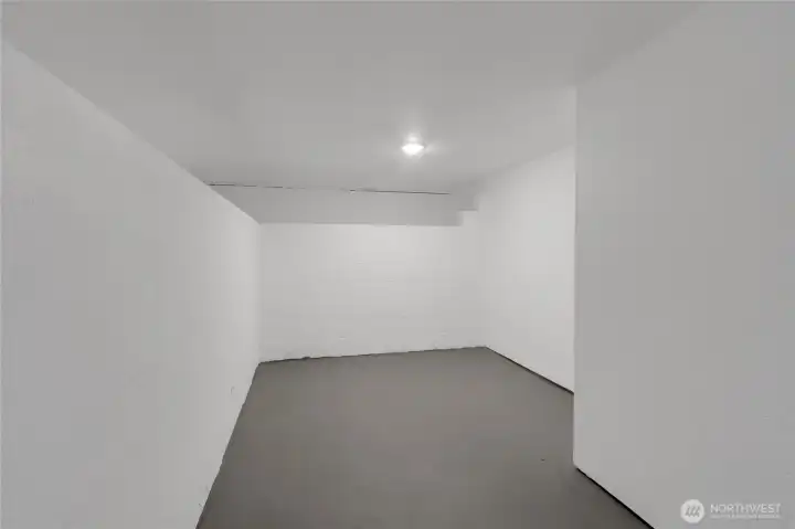 Separate room in the basement.