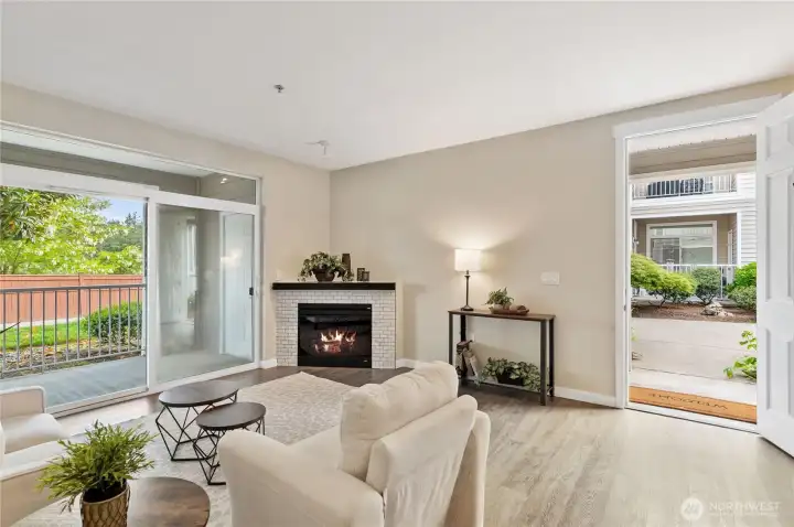 Gas fireplace will keep you cozy during winter months. Gas fireplace will keep you cozy during winter months.