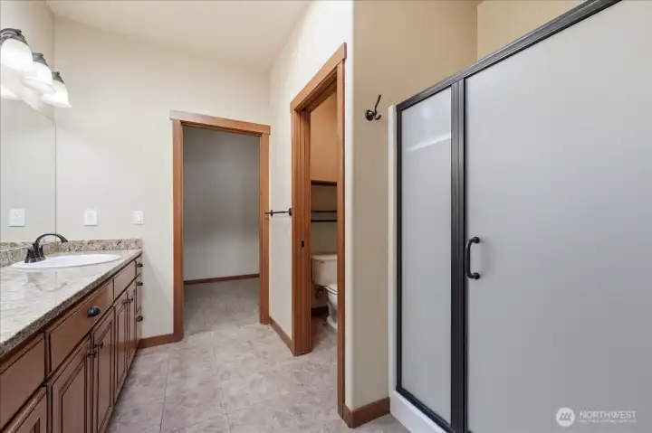 Primary Ensuite with double vanity & stand up shower Primary Ensuite with double vanity & stand up shower