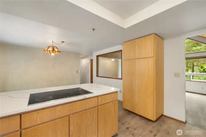 When visiting this property open the pantry doors because the custom design provides more storage than you would think.