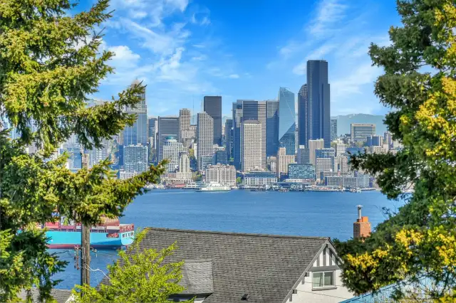 Unit #3:  Spectacular Elliott Bay and city skyline view from back bedroom.