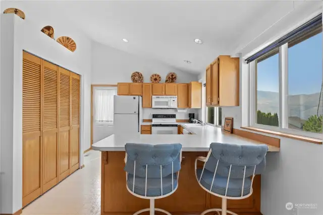 Kitchen has a large pantry and plenty of storage