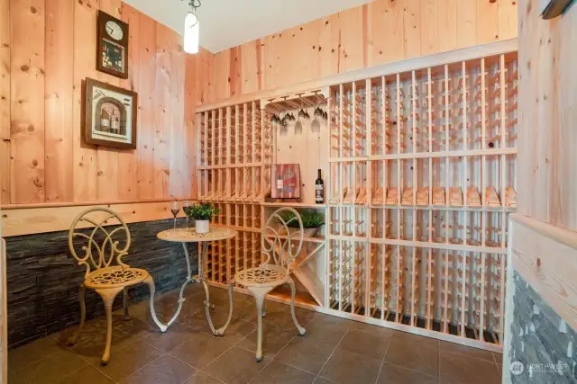 This wine cellar is truly sophisticated. Grab a bottle of your favorite vino and sit and enjoy a glass while pretending you are in your favorite Italian town.