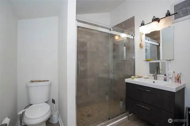 Unit 2 - Updated, modern bathroom.