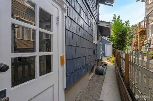 Private entrance to Unit 1.