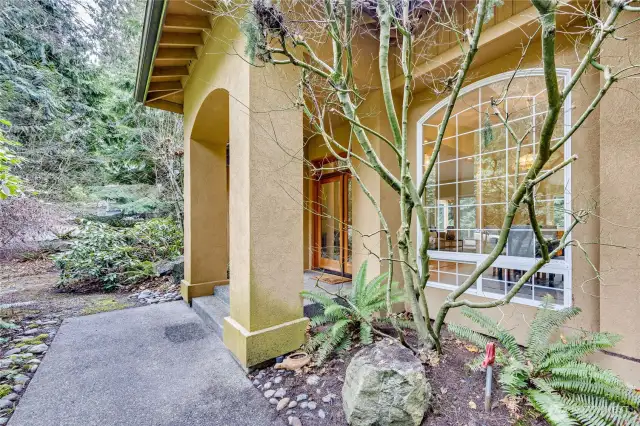Entry from the driveway.