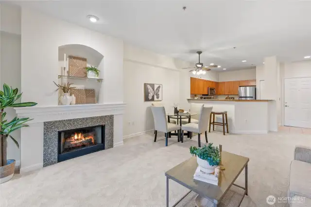 Lovely Dining Area and Casual Pennisula Seating
