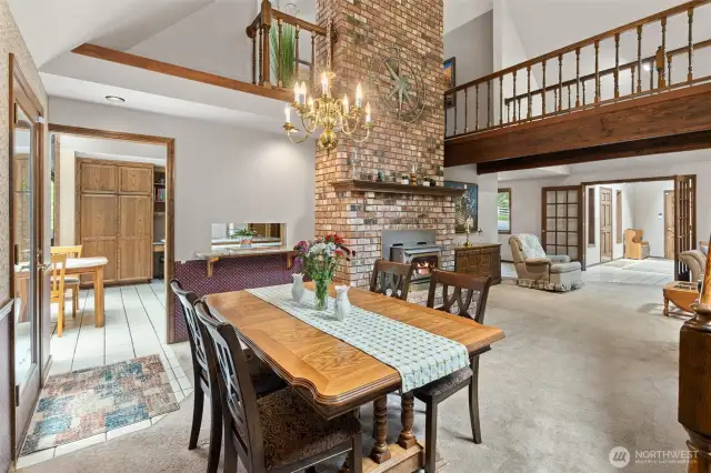 Formal dining room adjacent to the kitchen