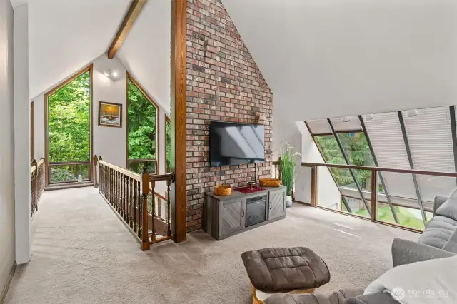 Enjoy extra space in the upstairs loft