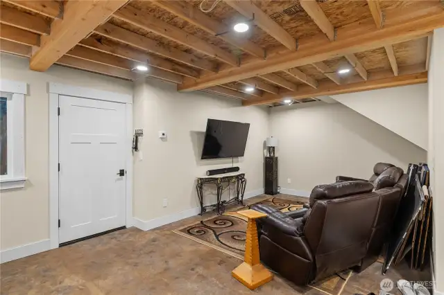 Extra finished basement room.
