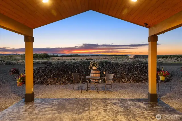 Breath taking sunsets right from your front covered patio.