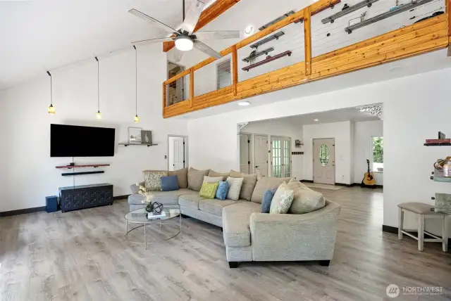 The spacious layout and high ceilings give the home an open, airy feel that’s both modern and comfortable, ideal for quiet time or entertaining guests