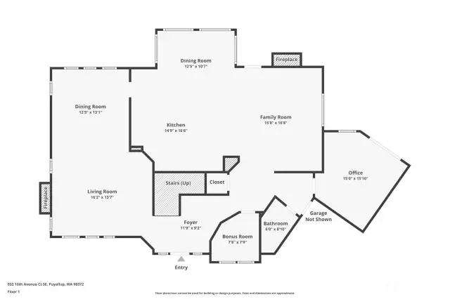 Floor plan of 1st floor