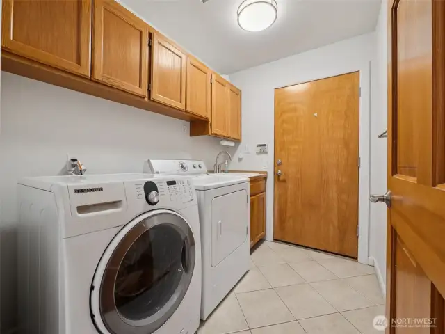 Laundry with Sink & Garage Access