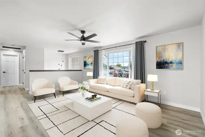 Virtually Staged Living Room