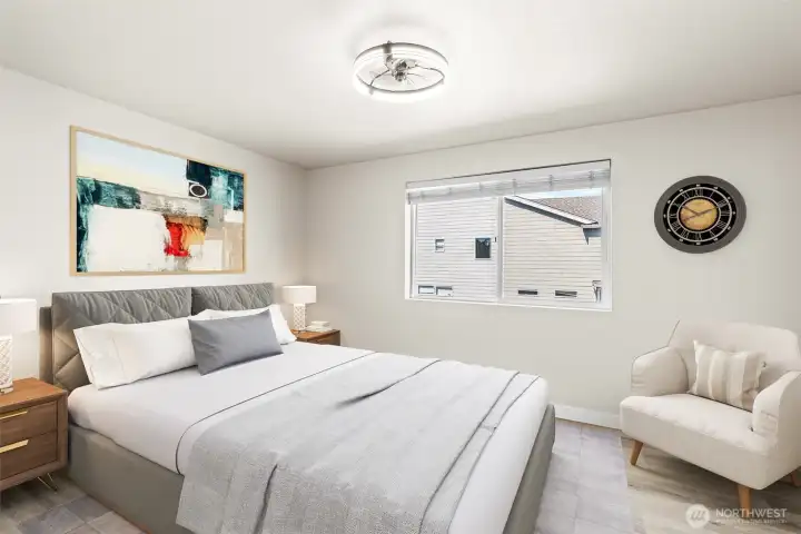 Virtually Staged Primary Bedroom
