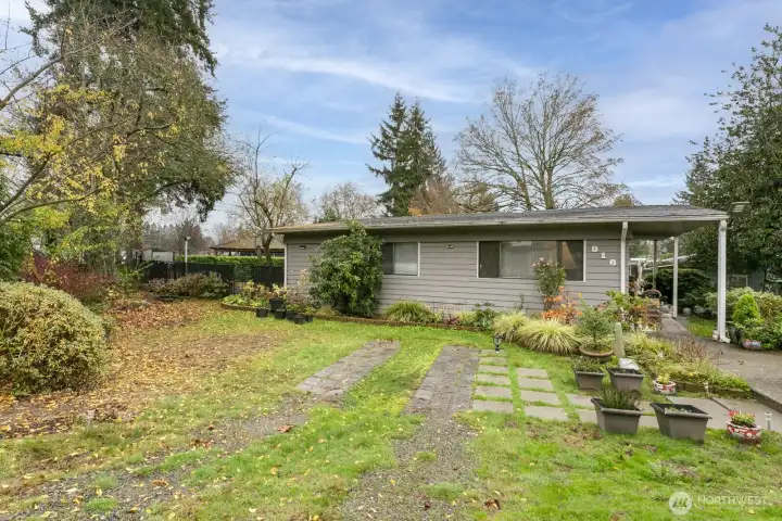 Expansive front yard
