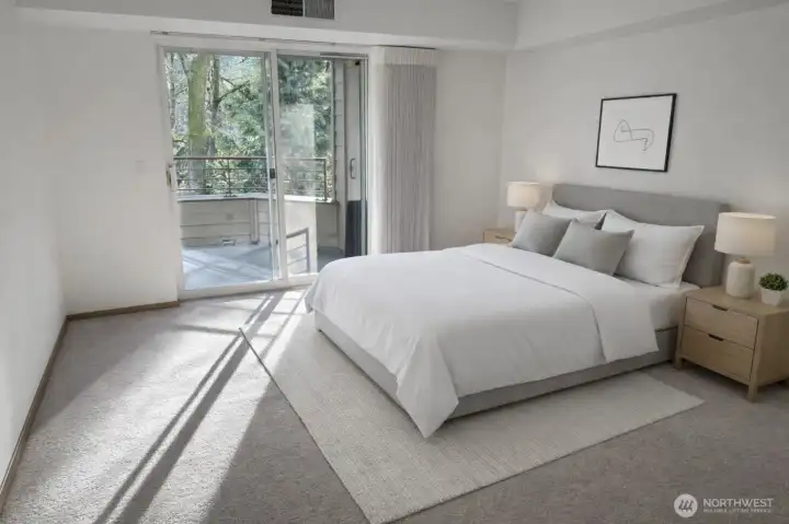 Bedroom with deck access