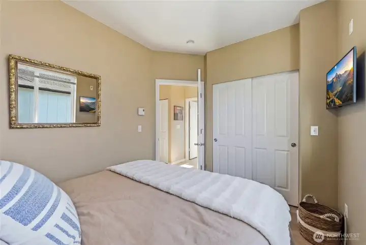 Bedroom #2 includes LVP flooring and radiant heat.
