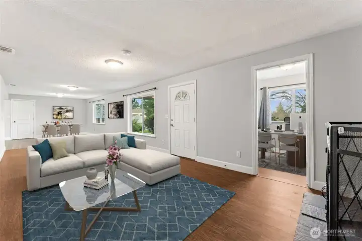 *Virtually staged- great room associated with 1-story portion of home. Office room is to the right of the front entrance.