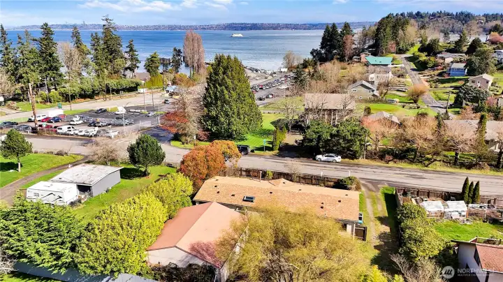 A great picture showing the home in relation to the ferry terminal.