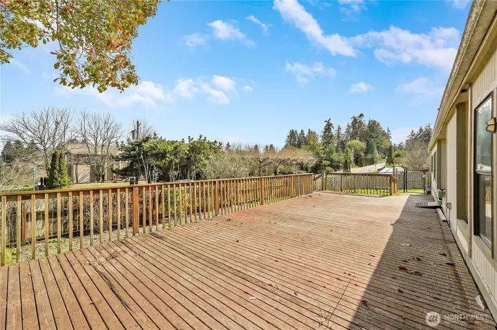 As you can see this spacious deck is ideal for enjoying the long summer days just around the corner.