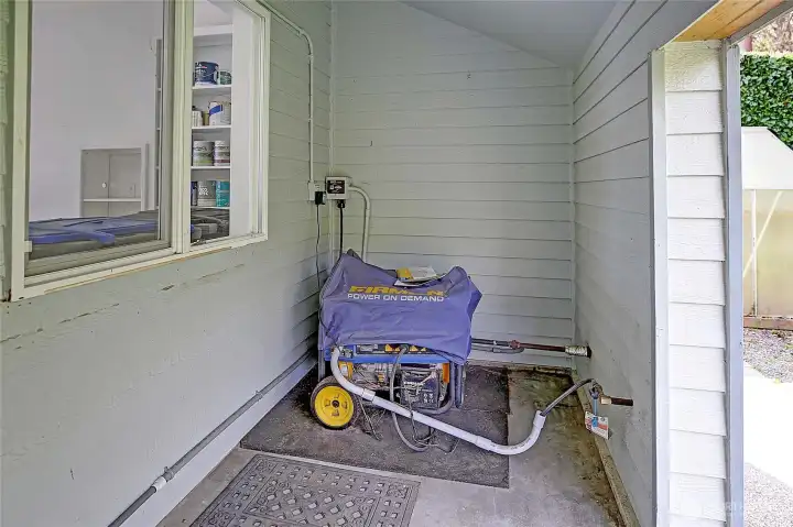 Stay prepared year-round with included generator and hookup already in place.