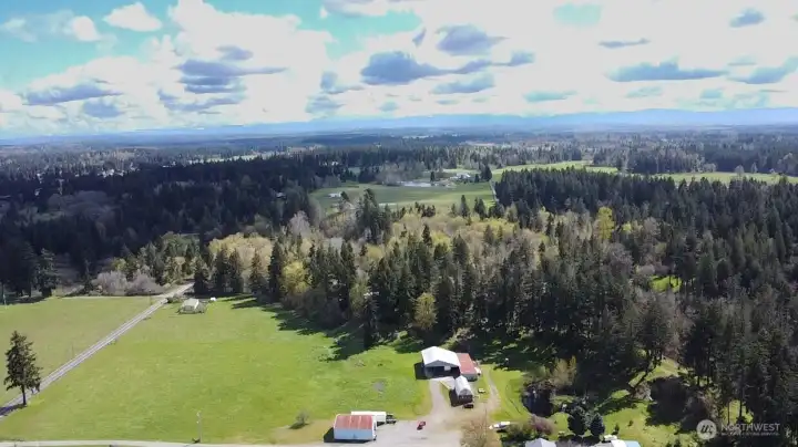view from over the driveway looking east