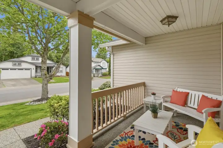 Enjoy morning Coffee on this East Facing Front Porch!