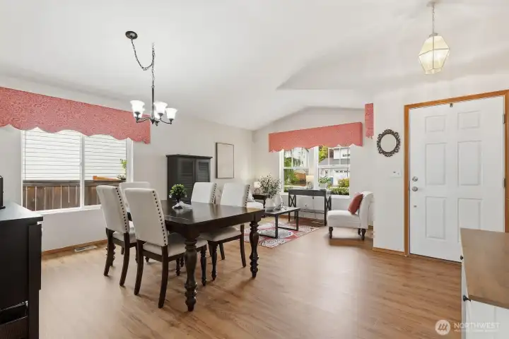 Formal Living Room and Dining Room with updated LVP Flooring