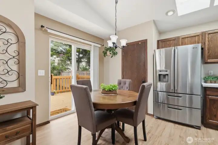 Cozy Eating Nook with Pantry Close by