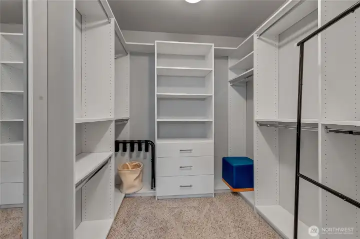 This huge walk-in is just off the primary bath.  There is tons of storage space and will accommodate more than you can imagine.