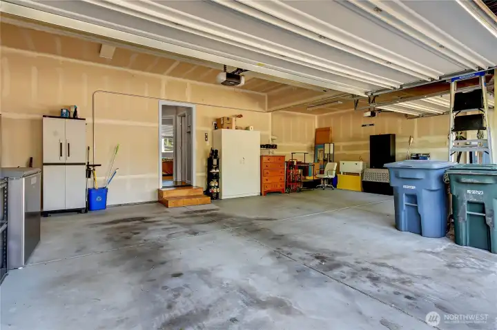 The large 3 car garage is the perfect place for your cars, hobbies, or extra storage.
