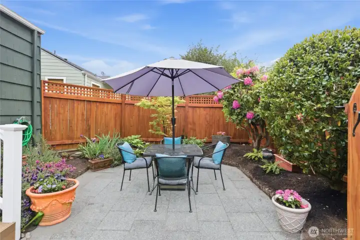 Private garden patio
