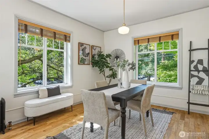 Generous, upgraded windows maximize the natural light.