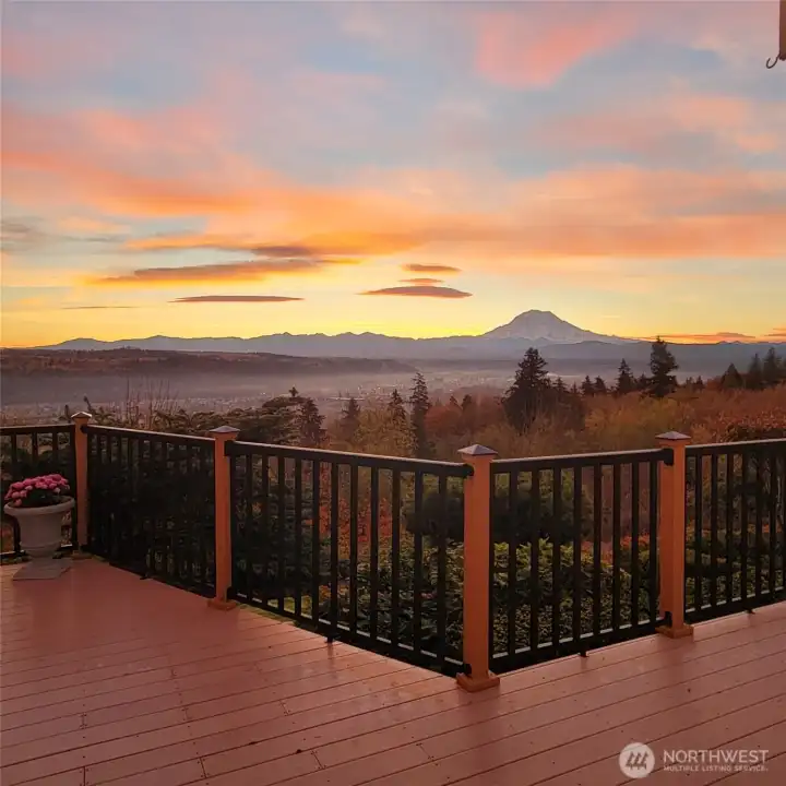 Sunrise from deck