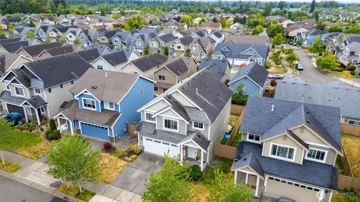 Aerial neighborhood view Aerial neighborhood view