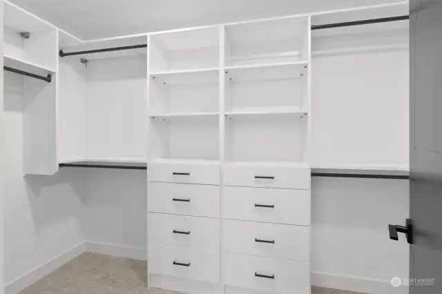 Primary Bedroom walk-in closet.