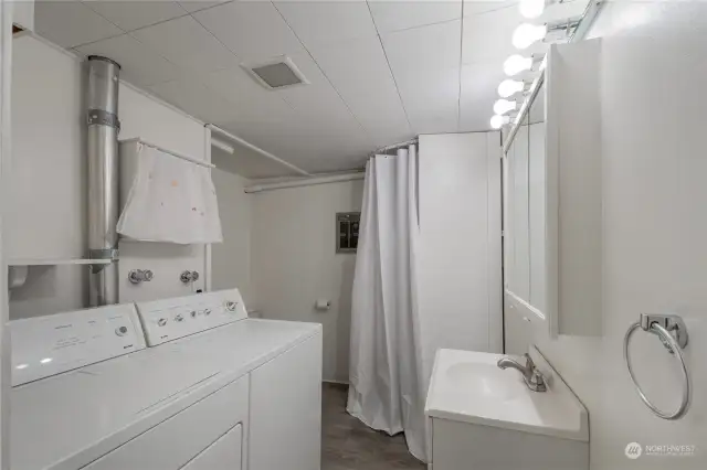 Laundry and 3/4 bath Combo Downstairs