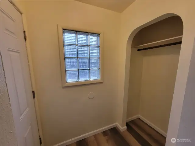 Entry with closet.