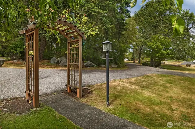 Ample driveway parking in addition to the 2-car garage.