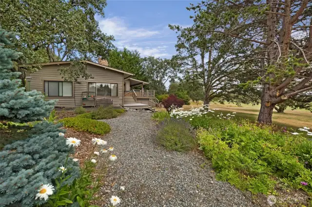 Low maintenance landscaping.