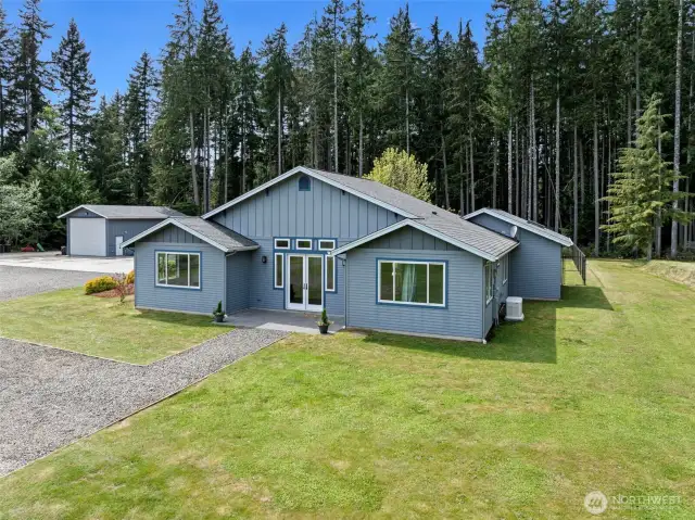 This stately home features parked-out grounds and many ADA wheelchair accessable features.