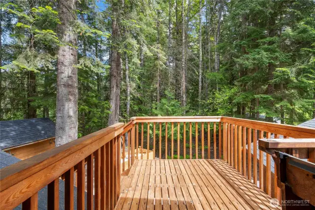 Upper deck off primary bedroom.