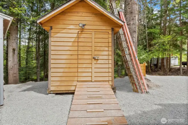 Secure storage shed.