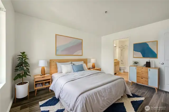 Primary Bedroom "virtually staged"